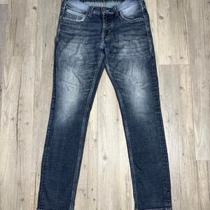 Flying-monkey Men's Blue and Navy Jeans